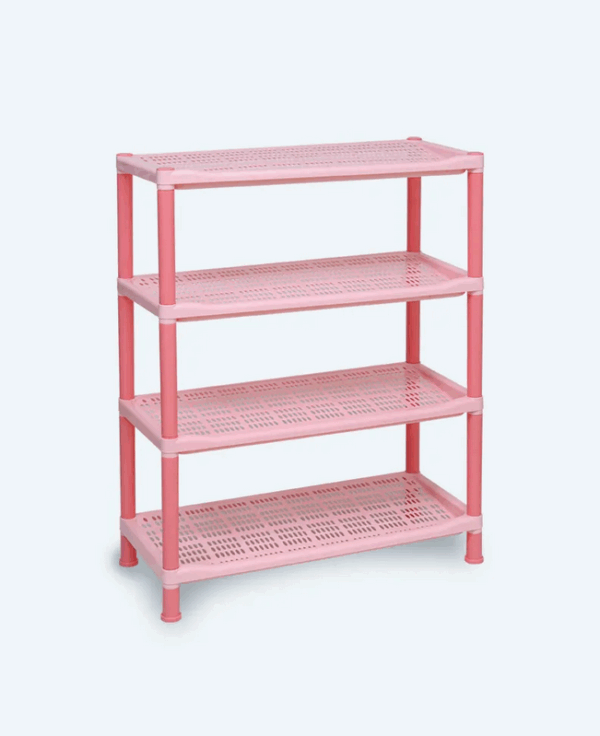 Rak Sepatu Plastik 4 Susun Basic Home BAA-11 Lexa Shoes Rack SS-4, Ukuran 650 x 290 x 810 mm | Raja Plastik Indonesia