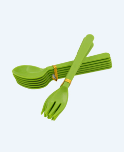 Sendok Garpu Plastik Kecil Basic Home Tipe TS-65 Yummy (Small) Ukuran 145 x 35 x 15 mm | Raja Plastik Indonesia