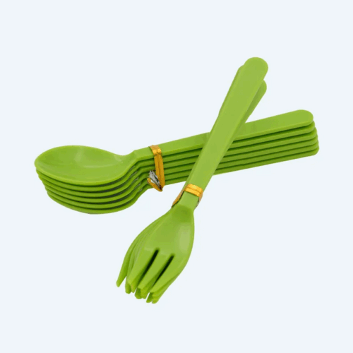 Sendok Garpu Plastik Kecil Basic Home Tipe TS-65 Yummy (Small) Ukuran 145 x 35 x 15 mm | Raja Plastik Indonesia