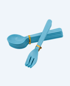 Sendok Garpu Plastik Kecil Basic Home Tipe TS-65 Yummy (Small) Ukuran 145 x 35 x 15 mm | Raja Plastik Indonesia