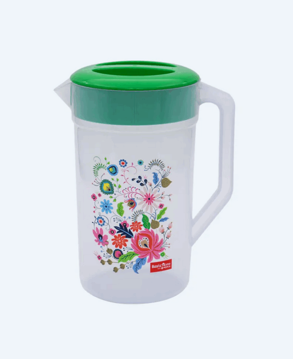 Teko Air Minum Plastik Bening Basic Home BKK-2 Tekko Jug 2.1 Ltr Ukuran 185 x 133 x H 240 mm | Raja Plastik Indonesia