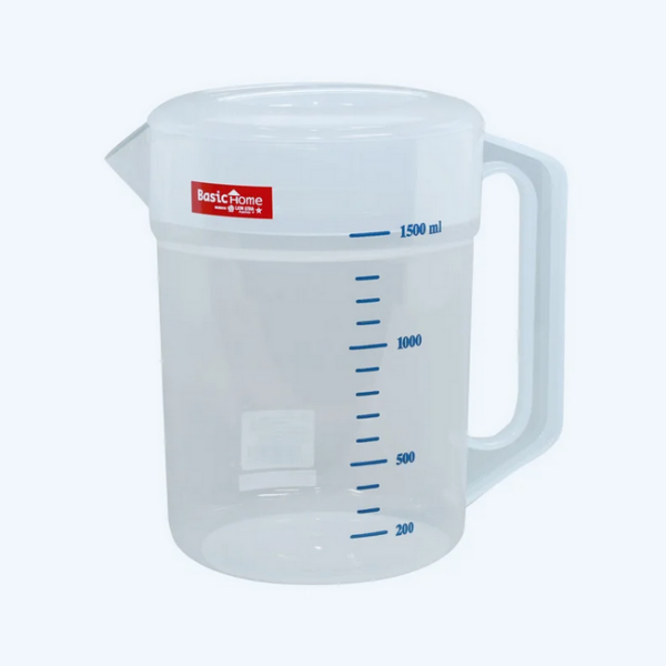 Teko Takar Plastik Transparan Basic Home BKK-10 Tekko Horeka Measuring 1.6 Liter Teko Takar Plastik Transparan Basic Home BKK-10 Tekko Horeka Measuring 1.6 Liter, Ukuran 185 x 133 x H 185 ml | Raja Plastik Indonesia