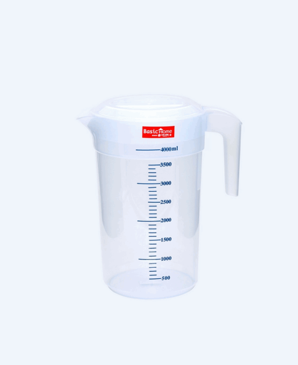 Teko Takar Plastik Transparan Basic Home BKK-6 Tekko Horeka Measuring 4.6 Liter, Ukuran 240 x 168 x 280 mm Raja Plastik Indonesia
