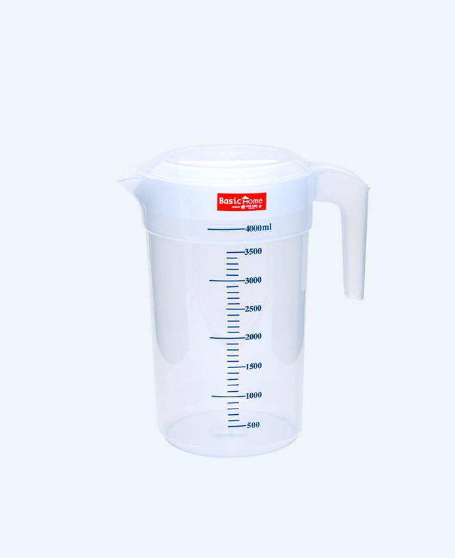 Teko Takar Plastik Transparan Basic Home BKK-6 Tekko Horeka Measuring 4.6 Liter, Ukuran 240 x 168 x 280 mm  Raja Plastik Indonesia