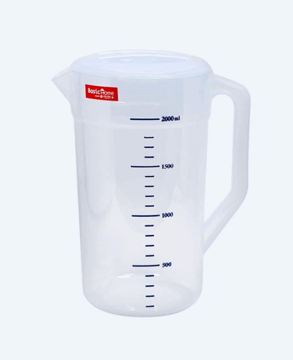 Teko Takar Plastik Transparan Basic Home BKK-8 Tekko Horeka Measuring 2.1 Liter Teko Takar Plastik Transparan Basic Home BKK-8 Tekko Horeka Measuring 2.1 Liter, Ukuran 185 x 133 x 240 mm | Raja Plastik Indonesia