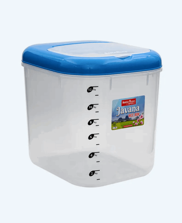 Tempat Beras Rice Box Plastik 12 Kg Basic Home BRB-2 Javana (3) Tempat Beras / Rice Box Plastik 12 Kg Basic Home BRB-2 Javana, Ukuran 305 x 255 x 290 mm | Raja Plastik Indonesia