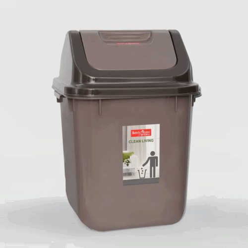 Tempat Sampah Plastik 12 Liter Basic Home BHC-4 Nitto Swing Bin 12 Lt, Ukuran 260 x 260 x 370 mm | Raja Plastik Indonesia
