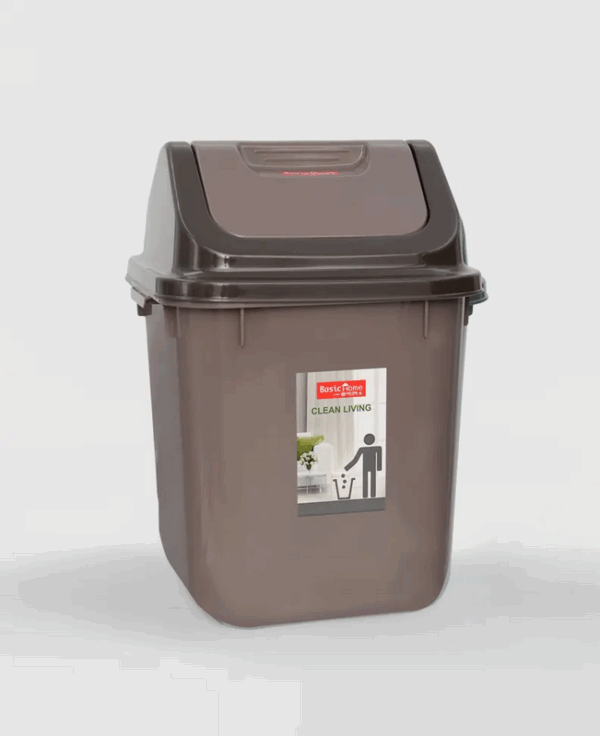 Tempat Sampah Plastik 12 Liter Basic Home BHC-4 Nitto Swing Bin 12 Lt (1) Tempat Sampah Plastik 12 Liter Basic Home BHC-4 Nitto Swing Bin 12 Lt, Ukuran 260 x 260 x 370 mm | Raja Plastik Indonesia