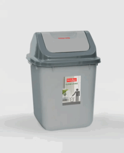 Tempat Sampah Plastik 12 Liter Basic Home BHC-4 Nitto Swing Bin 12 Lt, Ukuran 260 x 260 x 370 mm | Raja Plastik Indonesia