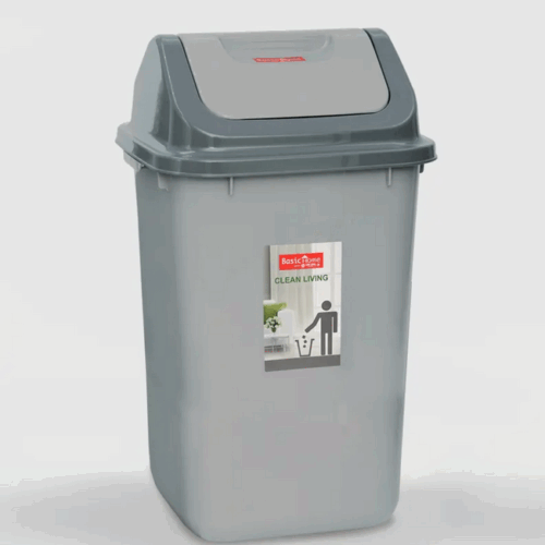 Tempat Sampah Plastik 15 Liter Basic Home BHC-5 Nitto Swing Bin 15 Lt, Ukuran 260 x 260 x 435 mm | Raja Plastik Indonesia