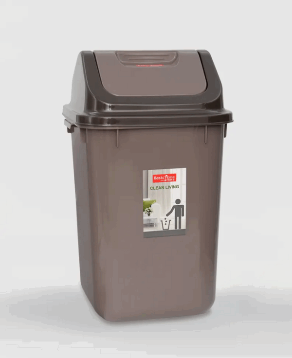 Tempat Sampah Plastik 15 Liter Basic Home BHC-5 Nitto Swing Bin 15 Lt, Ukuran 260 x 260 x 435 mm | Raja Plastik Indonesia