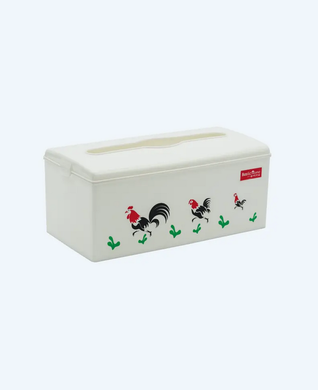 Tempat Tisu / Tissue Plastik Basic Home BTR-1 Sofila Tissue Dispenser Rooster (Large), Ukuran 240 x 125 x H 105 mm | Raja Plastik Indonesia