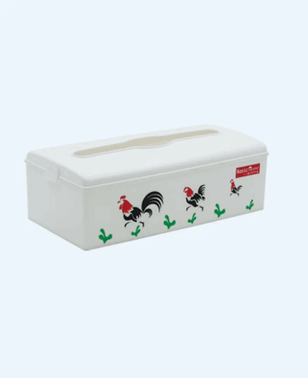 Tempat Tisu / Tissue Plastik Basic Home BTR-2 Sofila Tissue Dispenser Rooster (Small), Ukuran 240 x 125 x H 80 mm | Raja Plastik Indonesia