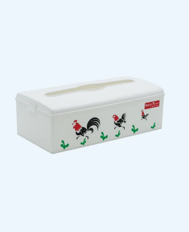 Tempat Tisu / Tissue Plastik Basic Home BTR-2 Sofila Tissue Dispenser Rooster (Small), Ukuran 240 x 125 x H 80 mm | Raja Plastik Indonesia