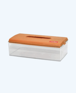 Tempat Tisu / Tissue Plastik Basic Home BTR-3 Rosewood Tissue Dispenser (Small) Ukuran 242 x125 x 80 mm | Raja Plastik Indonesia