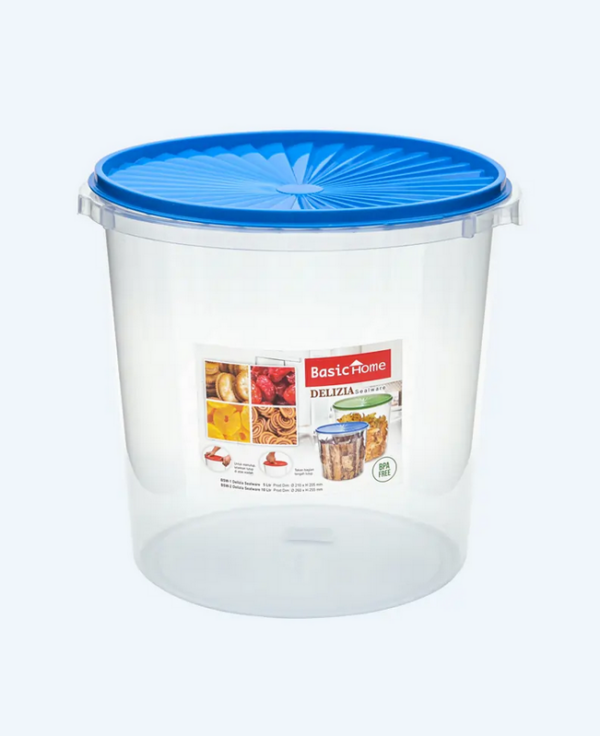 Toples Plastik Serbaguna 10 Liter Basic Home BSW-2 Delizia Sealware, Ukuran Ø 260 x 255 mm | Raja Plastik Indonesia
