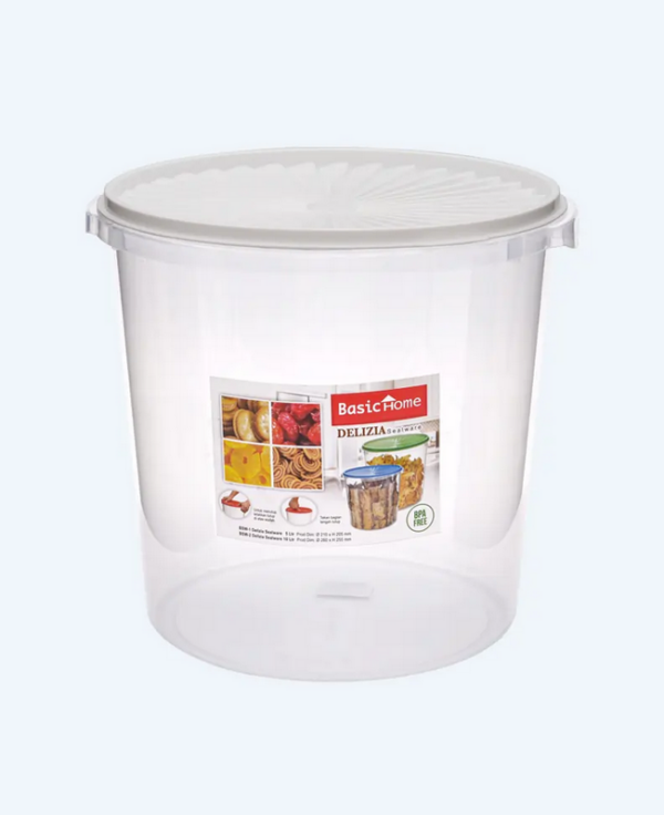 Toples Plastik Serbaguna 10 Liter Basic Home BSW-2 Delizia Sealware, Ukuran Ø 260 x 255 mm | Raja Plastik Indonesia