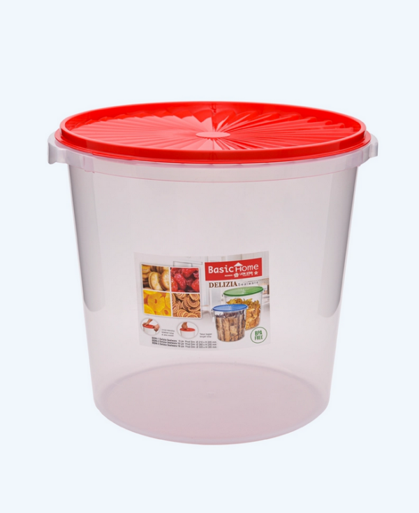 Toples Plastik Serbaguna 16 Liter Basic Home BSW-3 Delizia Sealware, Ukuran Ø 305 x H 285 mm | Raja Plastik Indonesia