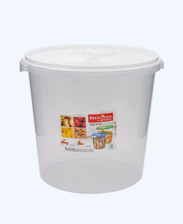 Toples Plastik Serbaguna 16 Liter Basic Home BSW-3 Delizia Sealware, Ukuran Ø 305 x H 285 mm | Raja Plastik Indonesia