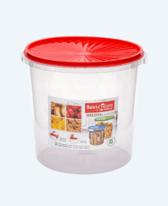 Toples Plastik Serbaguna 5 Liter Basic Home BSW-1 Delizia Sealware, Ukuran Ø 210 x 205 mm | Raja Plastik Indonesia