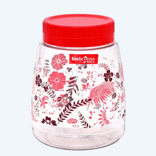 Toples Plastik Wadah Makanan Basic Home BPT-1 Gulali Jar 1250 ml, Ukuran Ø 120 x H 156 mm | Raja Plastik Indonesia