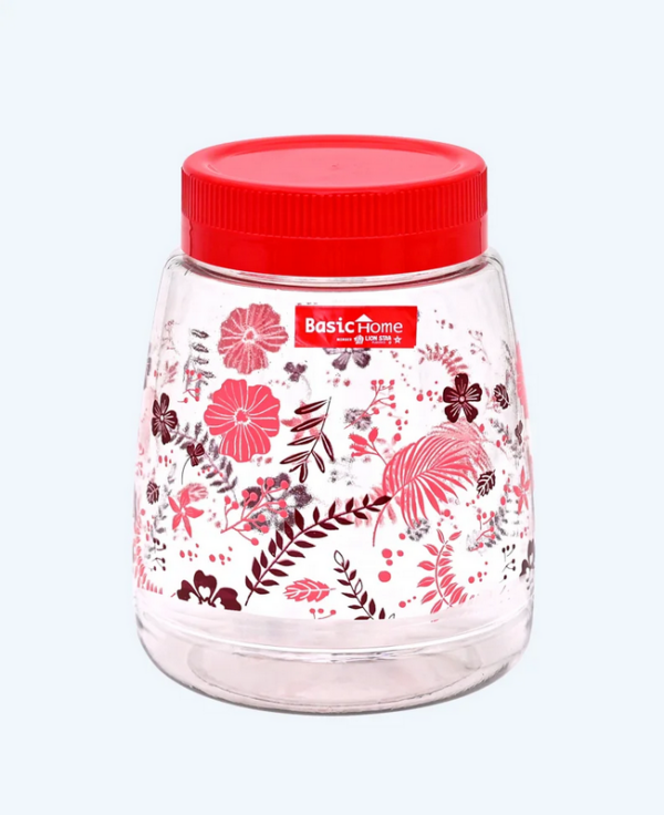 Toples Plastik Wadah Makanan Basic Home BPT-1 Gulali Jar 1250 ml, Ukuran Ø 120 x H 156 mm | Raja Plastik Indonesia