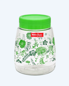 Toples Plastik Wadah Makanan Basic Home BPT-1 Gulali Jar 1250 ml, Ukuran Ø 120 x H 156 mm | Raja Plastik Indonesia