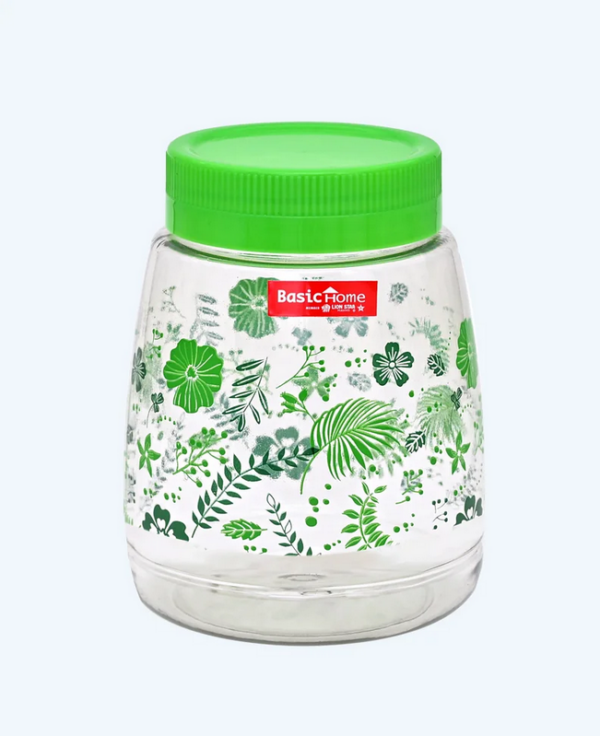 Toples Plastik Wadah Makanan Basic Home BPT-1 Gulali Jar 1250 ml, Ukuran Ø 120 x H 156 mm | Raja Plastik Indonesia