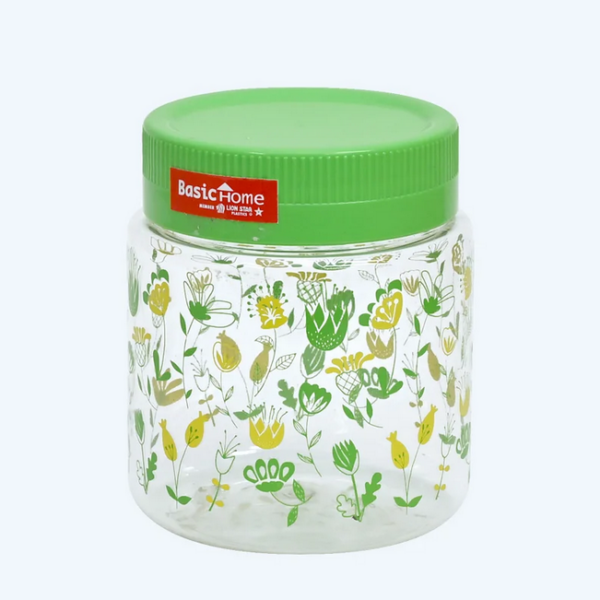 Toples Plastik Wadah Makanan Basic Home BPT-3 Gulali Jar 750 ml, Ukuran Ø 100 x H 117 mm | Raja Plastik Indonesia