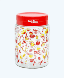 Toples Plastik Wadah Makanan Basic Home BPT-4 Gulali Jar 1000 ml, Ukuran Ø 100 x H 150 mm | Raja Plastik Indonesia