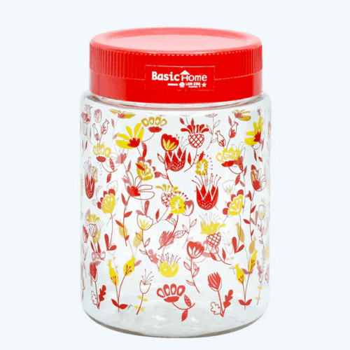 Toples Plastik Wadah Makanan Basic Home BPT-4 Gulali Jar 1000 ml, Ukuran Ø 100 x H 150 mm | Raja Plastik Indonesia