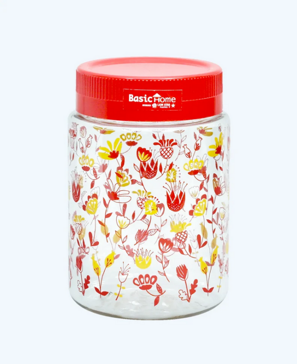 Toples Plastik Wadah Makanan Basic Home BPT-4 Gulali Jar 1000 ml, Ukuran Ø 100 x H 150 mm | Raja Plastik Indonesia