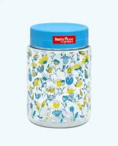 Toples Plastik Wadah Makanan Basic Home BPT-4 Gulali Jar 1000 ml, Ukuran Ø 100 x H 150 mm | Raja Plastik Indonesia