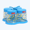 Toples Plastik Wadah Makanan Basic Home BPT-5 Gulali Jar Set With Tray 750 ml, Ukuran 227 x 227 x 145 mm | Raja Plastik Indonesia