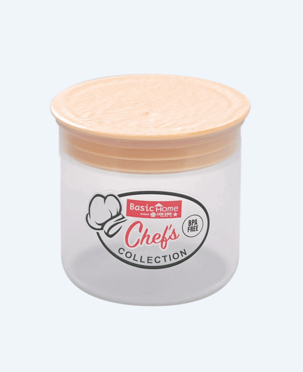 Toples Plastik Wadah Penyimpanan Makanan Basic Home BKS-1 Essens Pot 300 ml Walnut (1) Toples Plastik Wadah Penyimpanan Makanan Basic Home BKS-1 Essens Pot 300 ml Walnut Ukuran Ø 89 x H 80.5 mm | Raja Plastik Indonesia