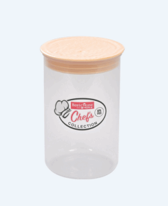 Toples Plastik Wadah Penyimpanan Makanan Basic Home BKS-3 Essens Pot 500 ml Walnut Ukuran Ø 89 X H 137 mm | Raja Plastik Indonesia