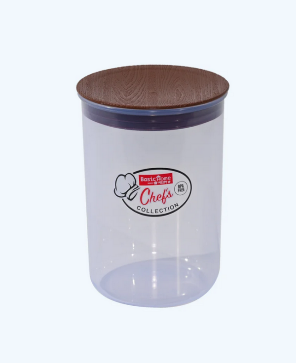 Toples Plastik Wadah Penyimpanan Makanan Basic Home BKS-5 Essens Pot 1000 ml, Ukuran Ø 107 x H 153 mm | Raja Plastik Indonesia
