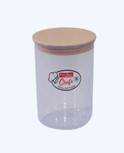 Toples Plastik Wadah Penyimpanan Makanan Basic Home BKS-5 Essens Pot 1000 ml, Ukuran Ø 107 x H 153 mm | Raja Plastik Indonesia