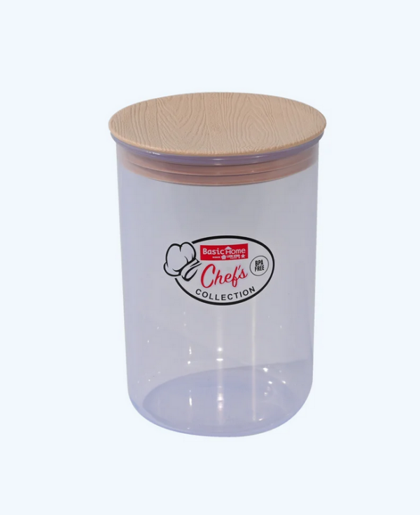 Toples Plastik Wadah Penyimpanan Makanan Basic Home BKS-5 Essens Pot 1000 ml, Ukuran Ø 107 x H 153 mm | Raja Plastik Indonesia