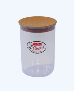 Toples Plastik Wadah Penyimpanan Makanan Basic Home BKS-5 Essens Pot 1000 ml, Ukuran Ø 107 x H 153 mm | Raja Plastik Indonesia