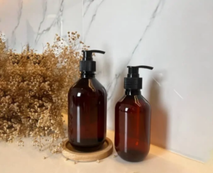 Botol Pompa Plastik Kemasan Sabun Cair Bioplast PET Cosmo 500 ml Coklat TTP Pump | Raja Plastik Indonesia