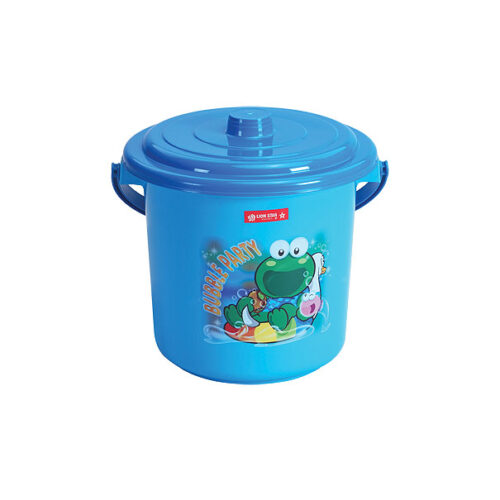 Ember Plastik Kecil Tutup Lion Star E-1 Elegant Pail 2,5 Gallons with Cover, Ukuran Ø 260 x H 240 mm | Raja Plastik Indonesia