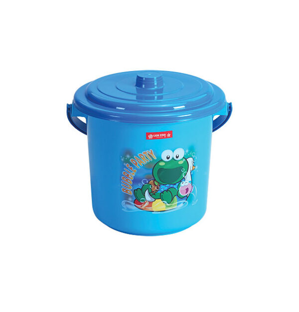 Ember Plastik Kecil Tutup Lion Star E-1 Elegant Pail 2,5 Gallons with Cover, Ukuran Ø 260 x H 240 mm | Raja Plastik Indonesia