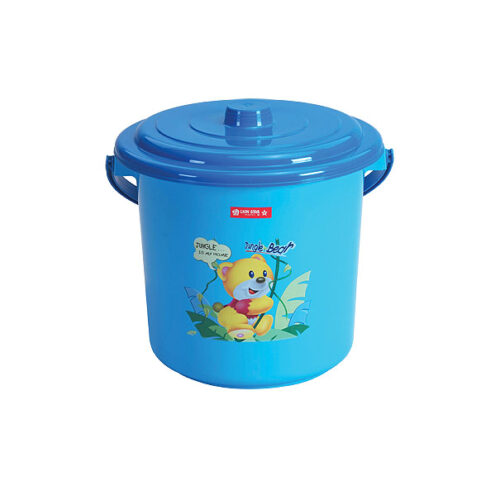 Ember Plastik Kecil Tutup Lion Star E-2 Elegant Pail 3 Gallons with Cover, Ukuran Ø 305 x H 270 mm | Raja Plastik Indonesia