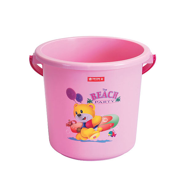 Ember Plastik Sedang Lion Star E-16 Elegant Pail 4 Gallons, Ukuran Ø 335 x H 300 mm | Raja Plastik Indonesia