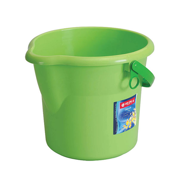 Ember Plastik Sedang Lion Star E-31 Elita Pail 3 Gallon with Hose Holder, Ukuran Ø 235 x H 295 mm | Raja Plastik Indonesia