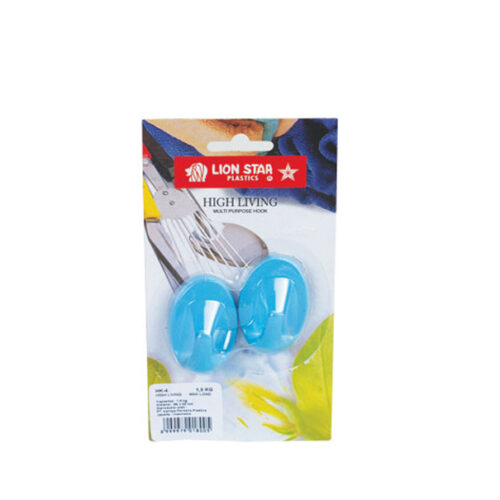 Gantungan Baju Dinding Tempel Lion Star HK-4 Hanger Hook Oval Classic Set of Two (Max Load 1.5 kg), Ukuran 56 x W 34 mm | Raja Plastik Indonesia