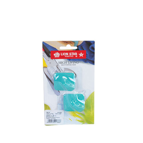Gantungan Baju Dinding Tempel Lion Star HK-8 Hanger Hook D-601 Set of Two (Max Load 1 Kg), Ukuran 37 x W 37 mm | Raja Plastik Indonesia