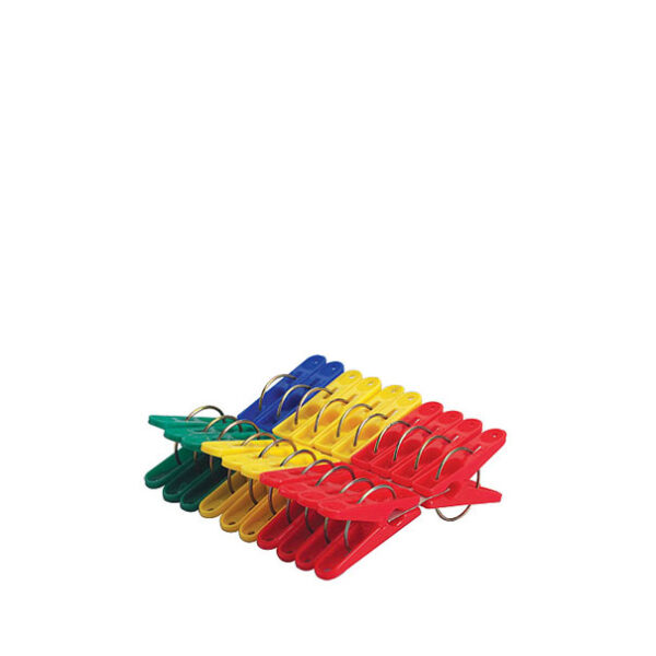 Jepitan Baju Jemuran Pakaian 4 Warna Lion Star JB-1 Laundry Clips 01, Ukuran 120 x 115 x H 35 mm | Raja Plastik Indonesia