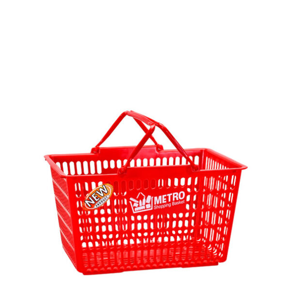 Keranjang Belanja Plastik Minimarket Supermarket Lion Star B-22 Metro Shopping Basket, Ukuran 461 x 345 x H 268 mm | Raja Plastik Indonesia